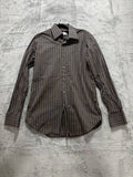 Guy Laroche Men's Brown Striped Dress Shirt 15/38