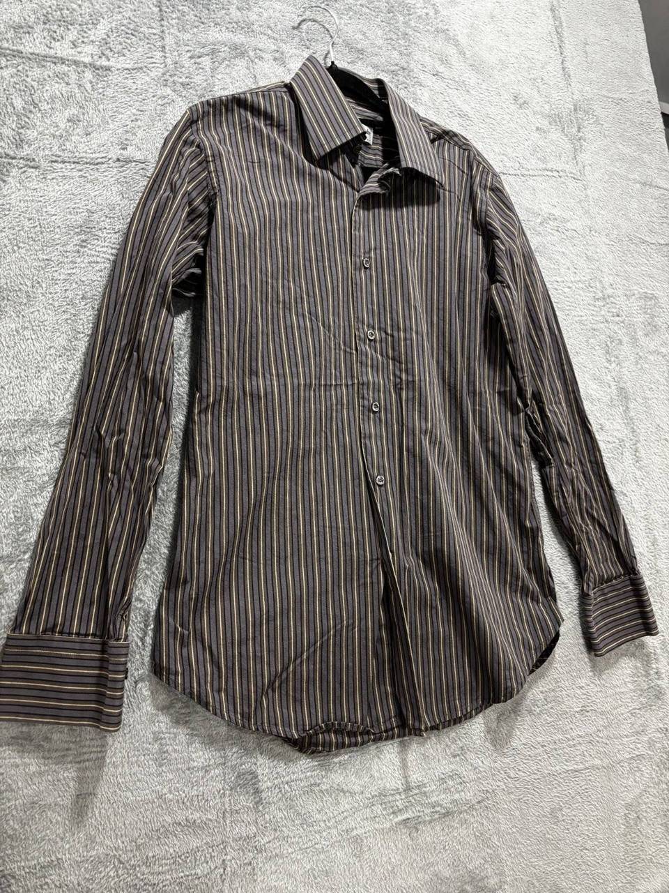 Guy Laroche Men's Brown Striped Dress Shirt 15/38, photo 3 of 10