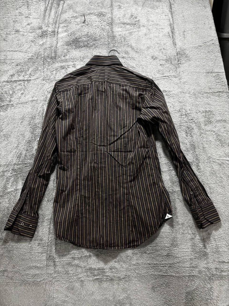 Guy Laroche Men's Brown Striped Dress Shirt 15/38, photo 4 of 10