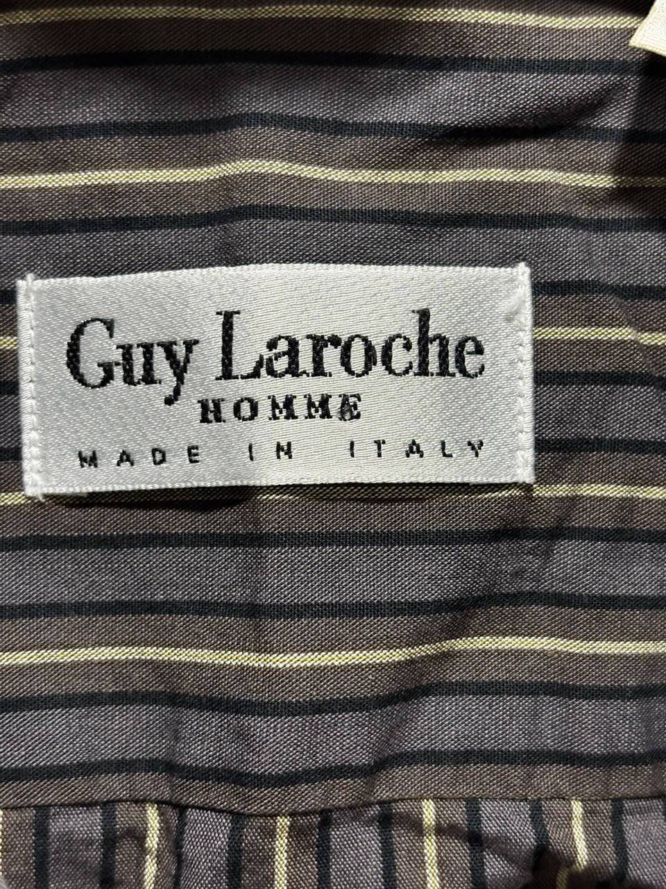 Guy Laroche Men's Brown Striped Dress Shirt 15/38, photo 6 of 10