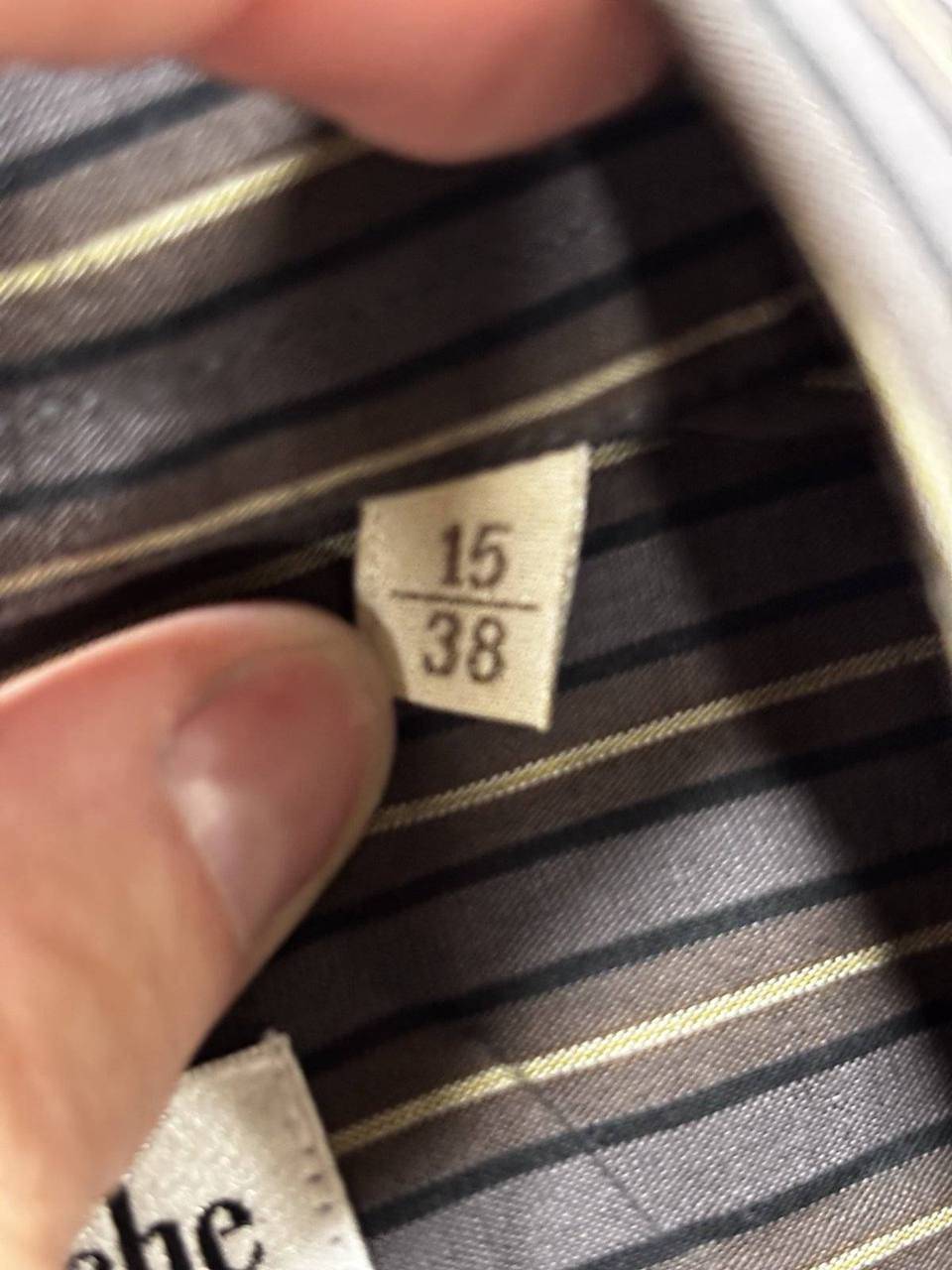 Guy Laroche Men's Brown Striped Dress Shirt 15/38, photo 7 of 10