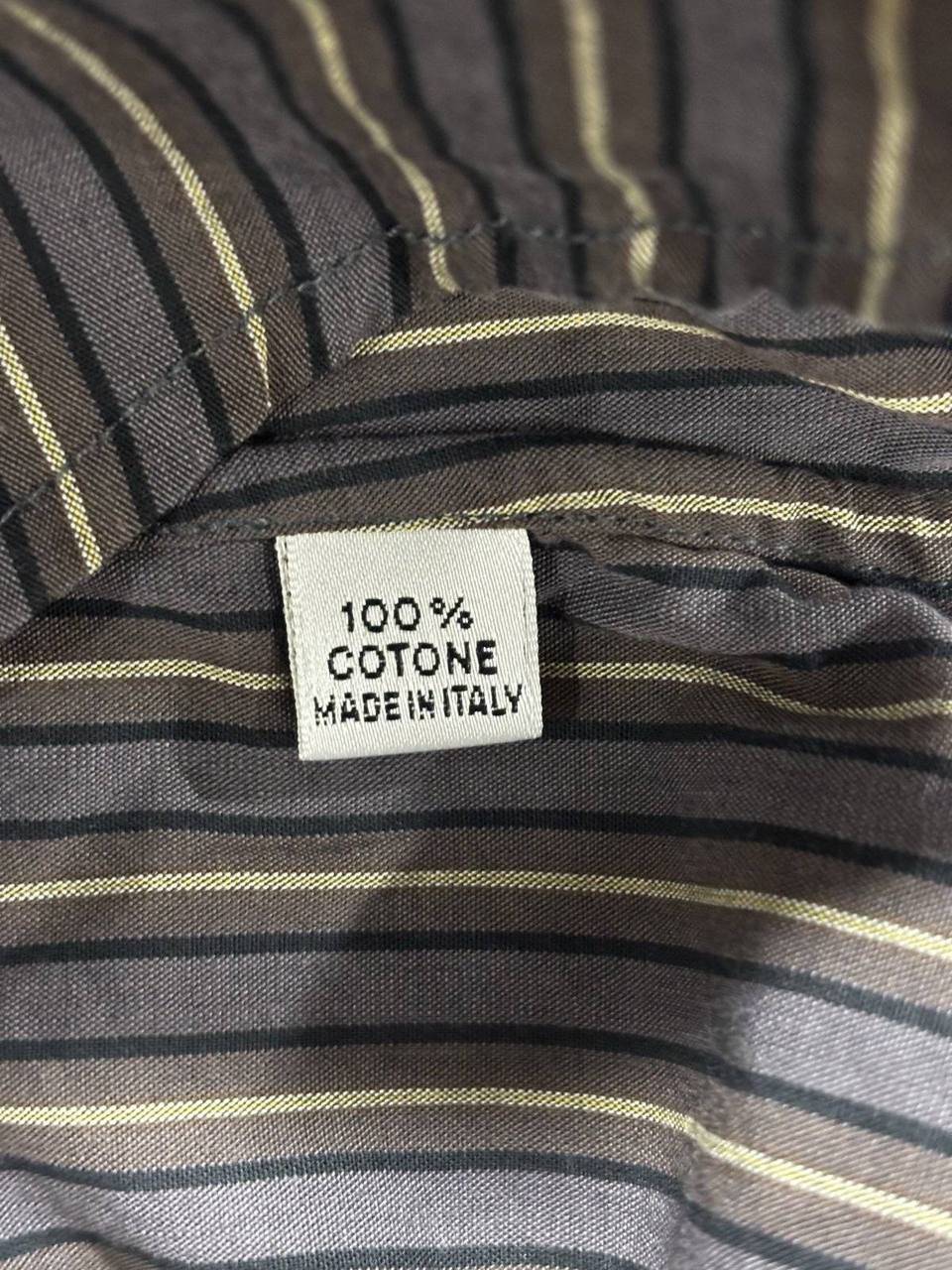 Guy Laroche Men's Brown Striped Dress Shirt 15/38, photo 8 of 10