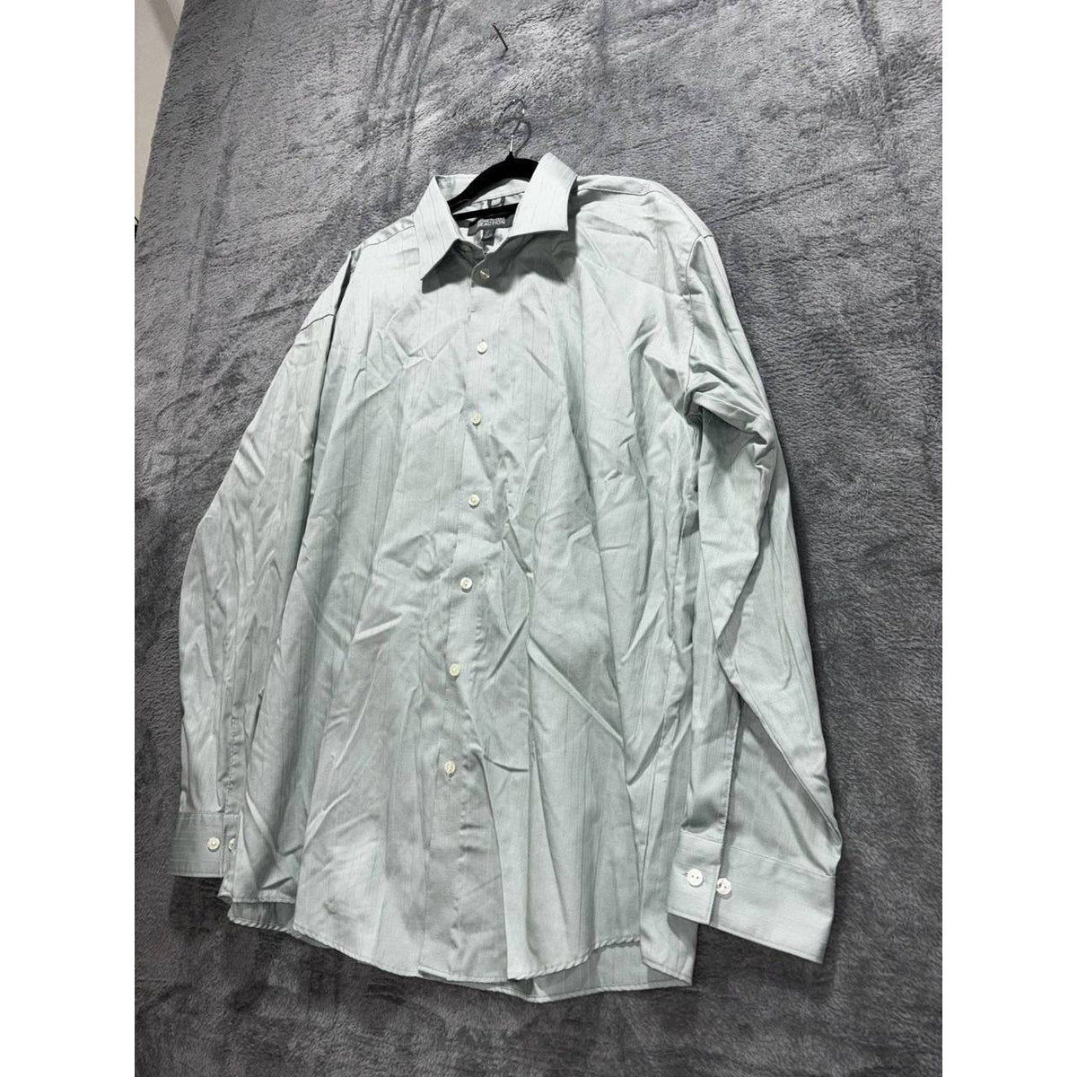 Kenneth Cole Men's Sage Green Dress Shirt 16.5 34/35, photo 2 of 8