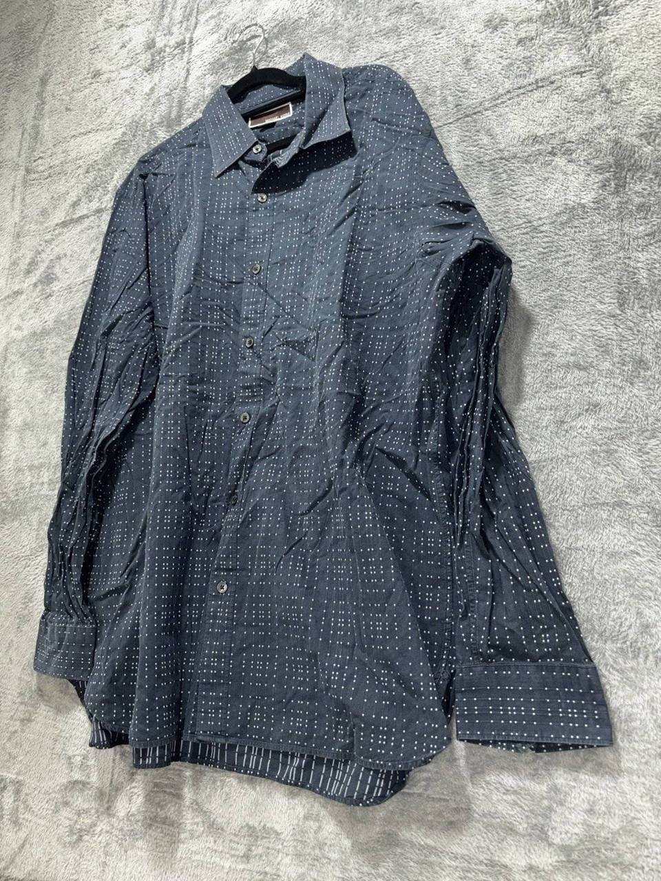 Michael Kors Men's Navy Dot Dress Shirt Size XXL, photo 2 of 9