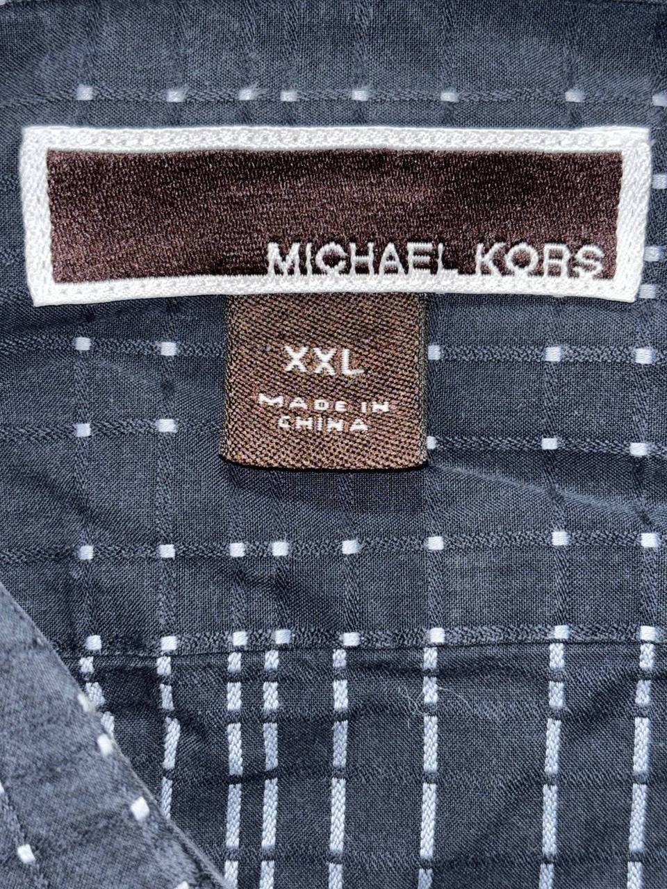 Michael Kors Men's Navy Dot Dress Shirt Size XXL, photo 8 of 9