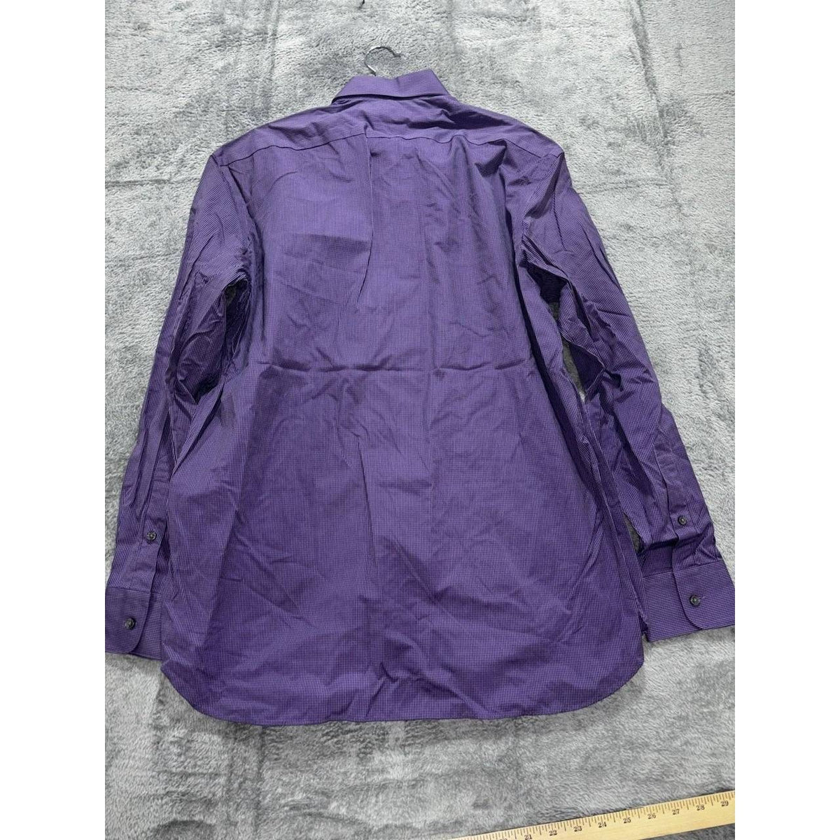 Ike Behar Men's Purple Check Dress Shirt 15.5 34, photo 6 of 10