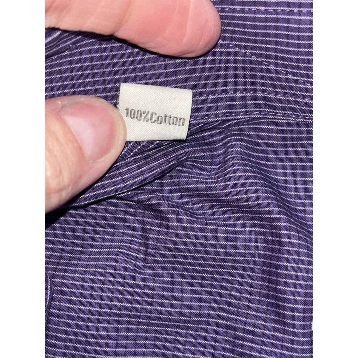 Ike Behar Men's Purple Check Dress Shirt 15.5 34, photo 10 of 10