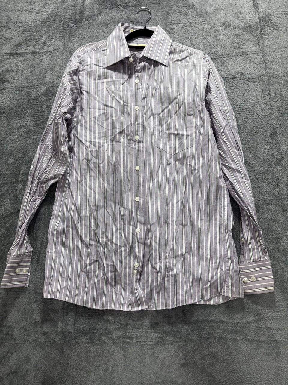 Michael Kors Men's Purple Stripe Dress Shirt Size M