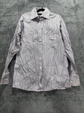 Michael Kors Men's Purple Stripe Dress Shirt Size M