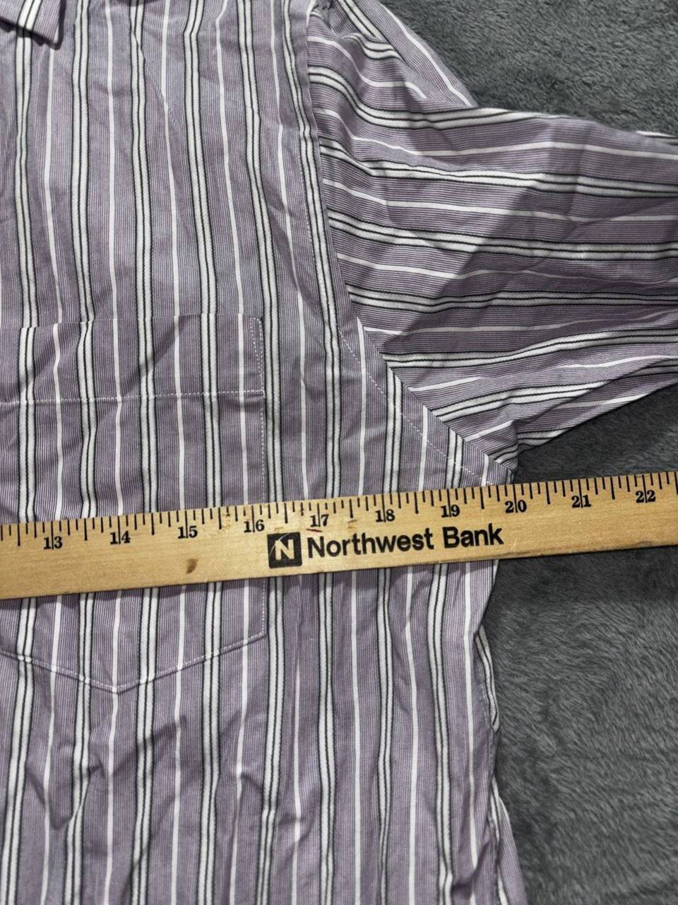 Michael Kors Men's Purple Stripe Dress Shirt Size M, photo 4 of 9