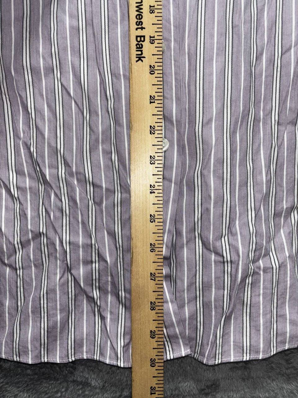 Michael Kors Men's Purple Stripe Dress Shirt Size M, photo 5 of 9