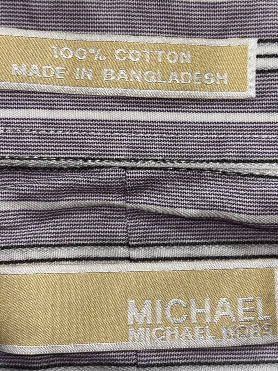 Michael Kors Men's Purple Stripe Dress Shirt Size M, photo 7 of 9