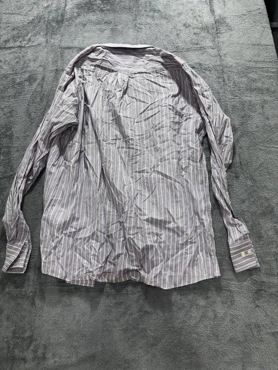 Michael Kors Men's Purple Stripe Dress Shirt Size M, photo 8 of 9