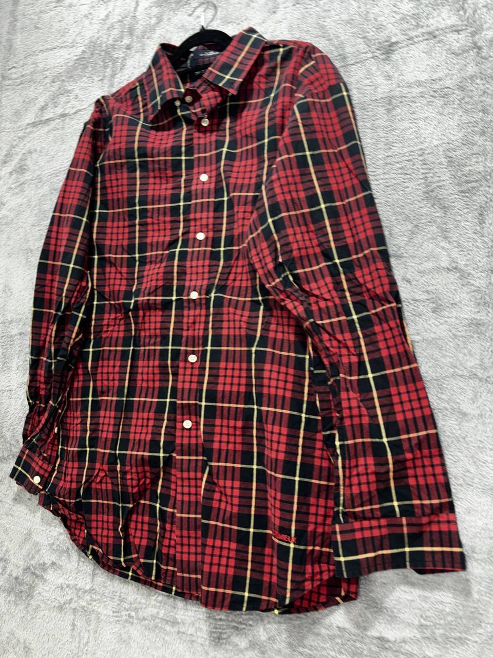 Daniel Cremieux Men's Red Black Plaid Shirt Size L, photo 2 of 8