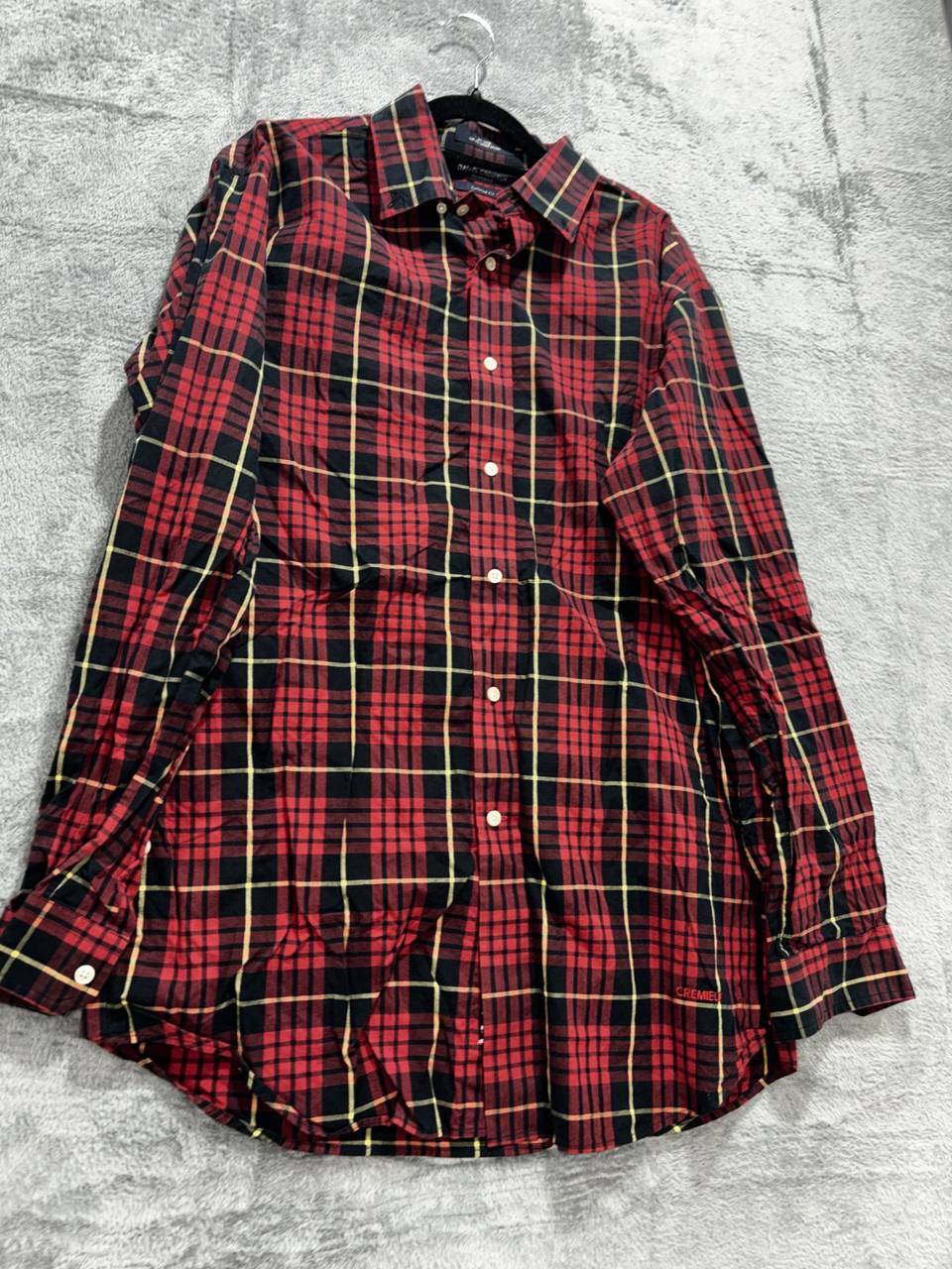 Daniel Cremieux Men's Red Black Plaid Shirt Size L, photo 3 of 8