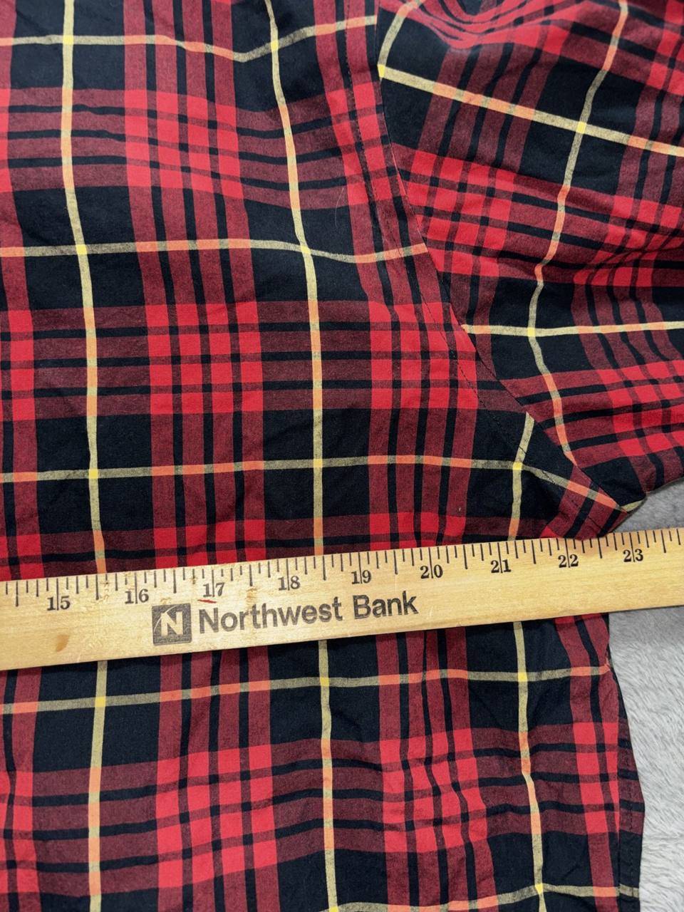 Daniel Cremieux Men's Red Black Plaid Shirt Size L, photo 4 of 8