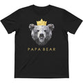 Papa Bear Graphic XXL T Shirt Black Geometric Bear Dad Gift Tee