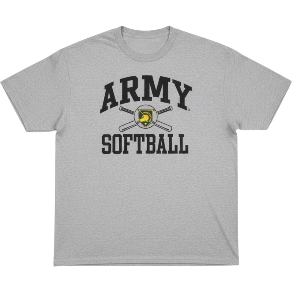 Champion Army Softball T Shirt 2XL Gray Athletic Graphic Tee