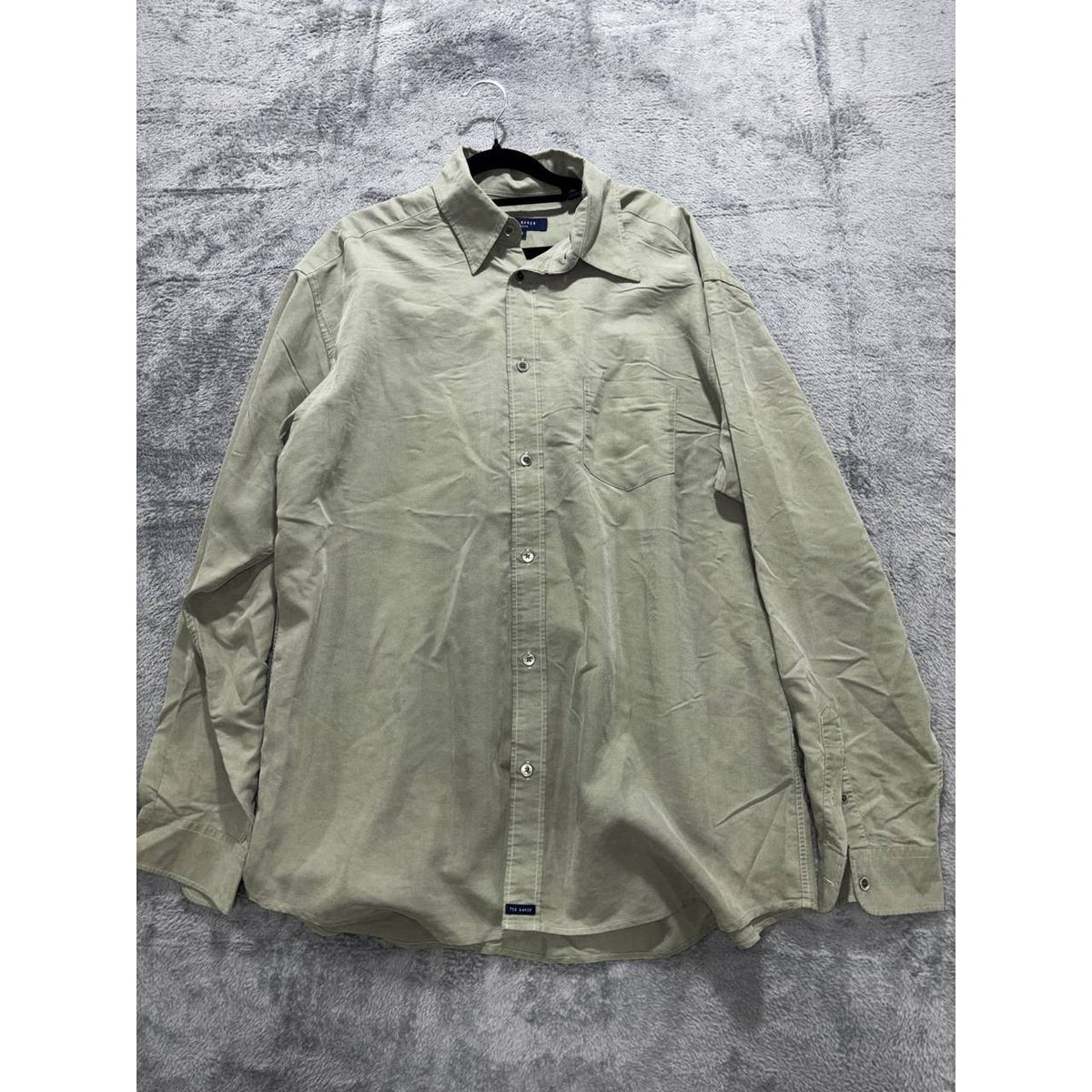 Ted Baker Men's Olive Green Button Down Shirt Size 4