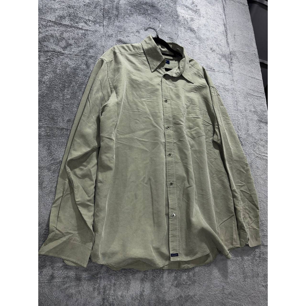 Ted Baker Men's Olive Green Button Down Shirt Size 4, photo 3 of 10