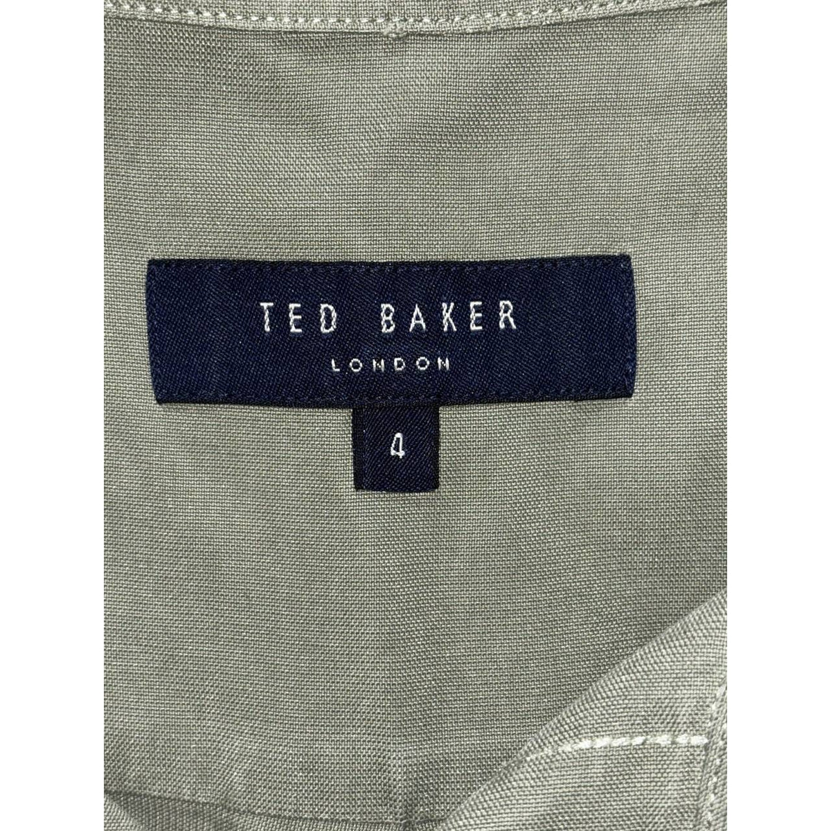 Ted Baker Men's Olive Green Button Down Shirt Size 4, photo 8 of 10