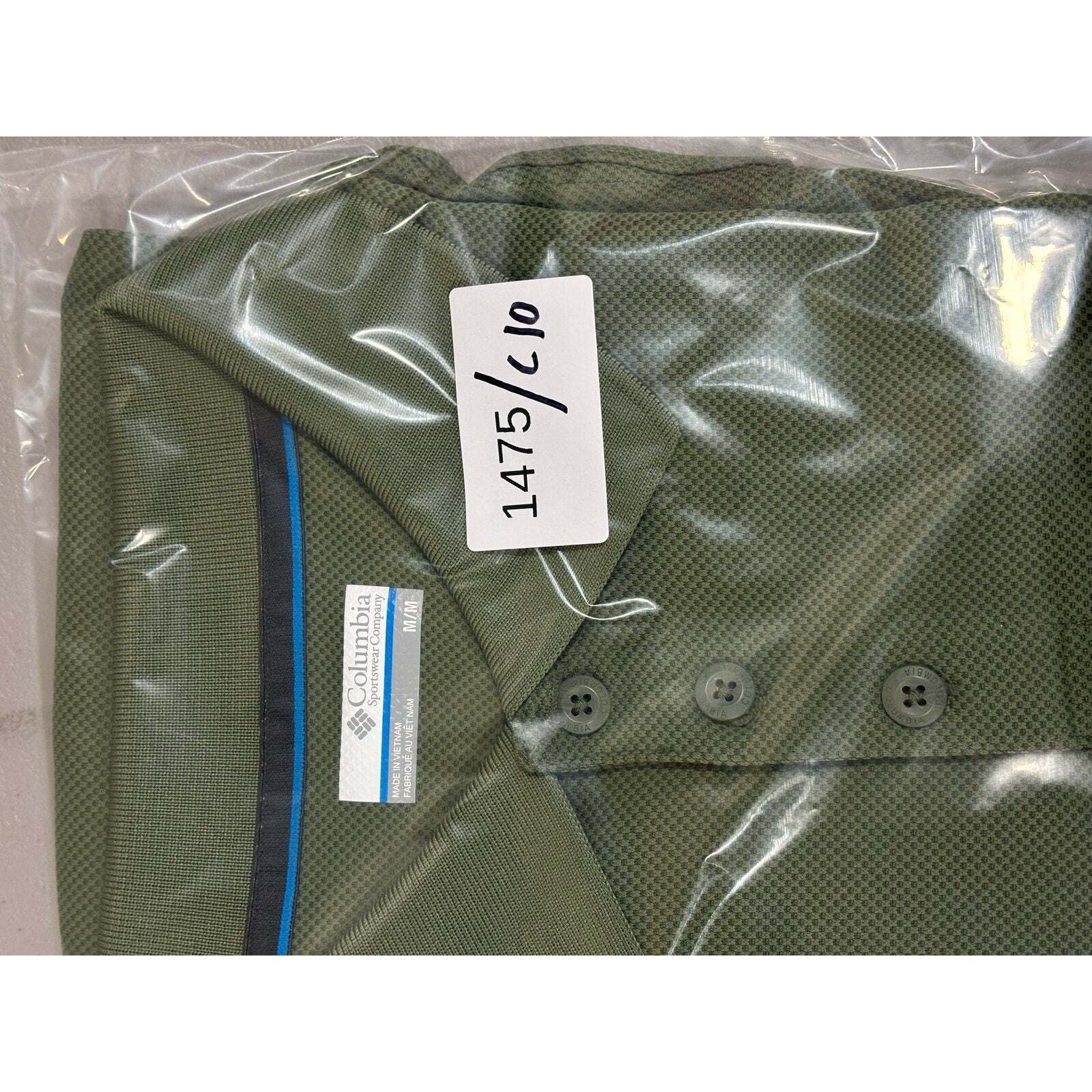 Columbia M Green Polo Shirt Womens Casual Athleisure