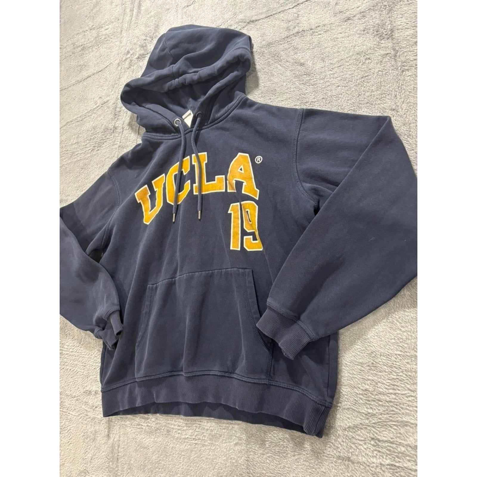 H&M S Navy Blue UCLA Hoodie Womens Vintage Sweatshirt Pullover College Cozy