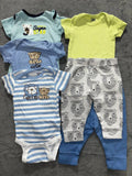 Baby Boy Bodysuits Pants Lot 6 Pieces 0-3M