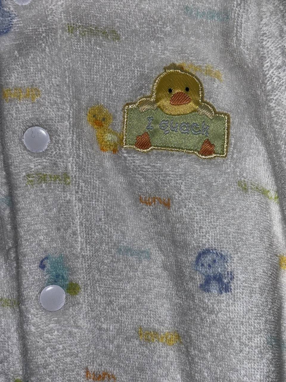 Baby White Yellow Fleece Sleepers Lot 4 Pieces 0-3M, photo 8 of 14
