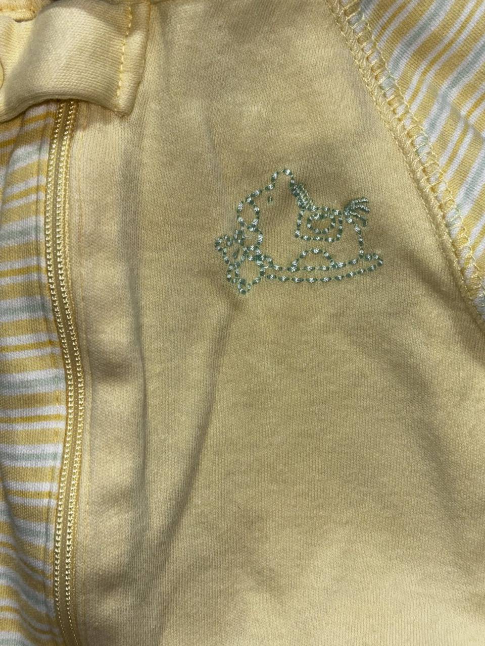 Baby White Yellow Fleece Sleepers Lot 4 Pieces 0-3M, photo 12 of 14