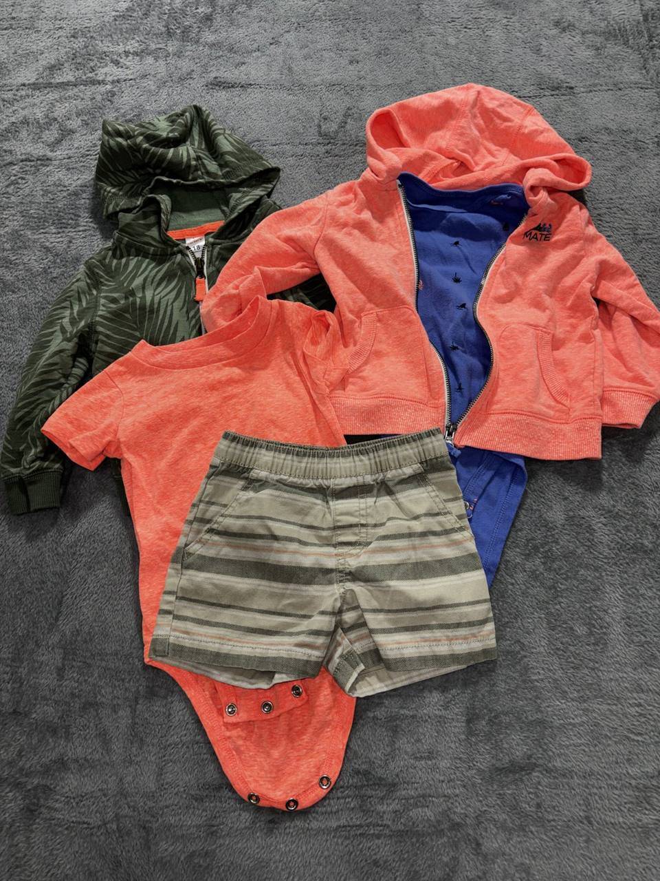 Carter's Baby Boy Hoodies Shorts Lot 5 Pieces 18M