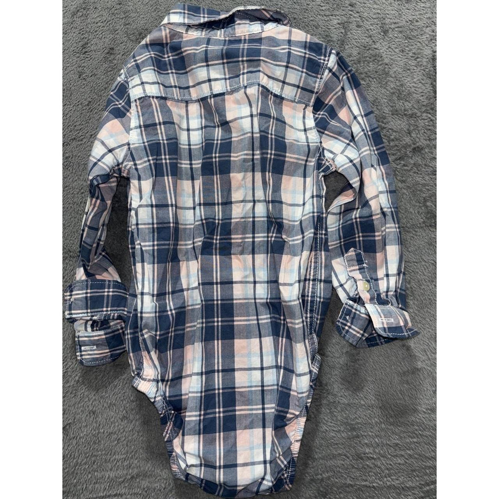 Baby Boy Navy Plaid Shirts Pants Lot 4 Pieces 24M, photo 4 of 14