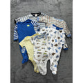 Baby Boy Blue Sleepers Bodysuits Lot 6 Pieces 0-3M