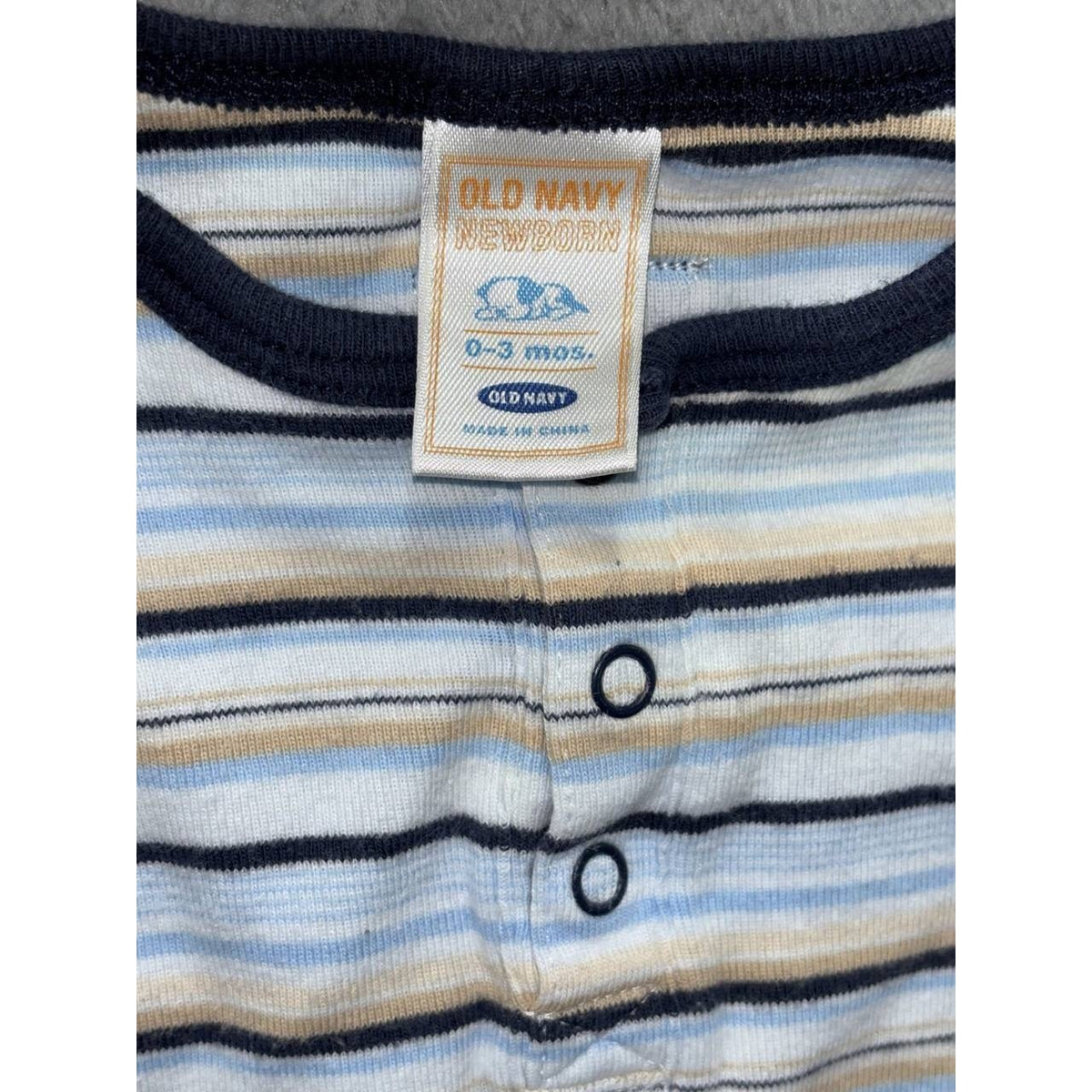 Baby Boy Blue Sleepers Bodysuits Lot 6 Pieces 0-3M, photo 3 of 21