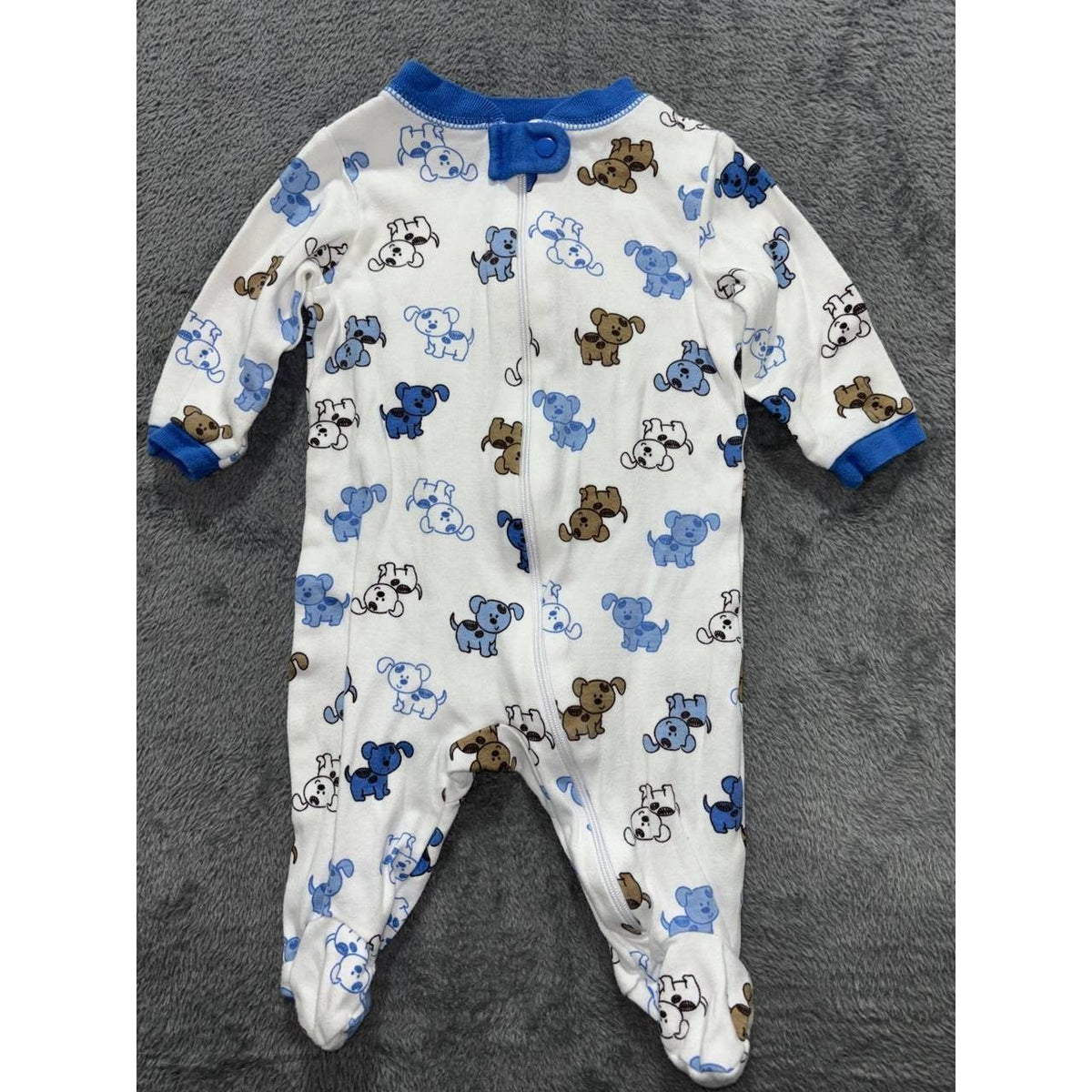 Baby Boy Blue Sleepers Bodysuits Lot 6 Pieces 0-3M, photo 5 of 21
