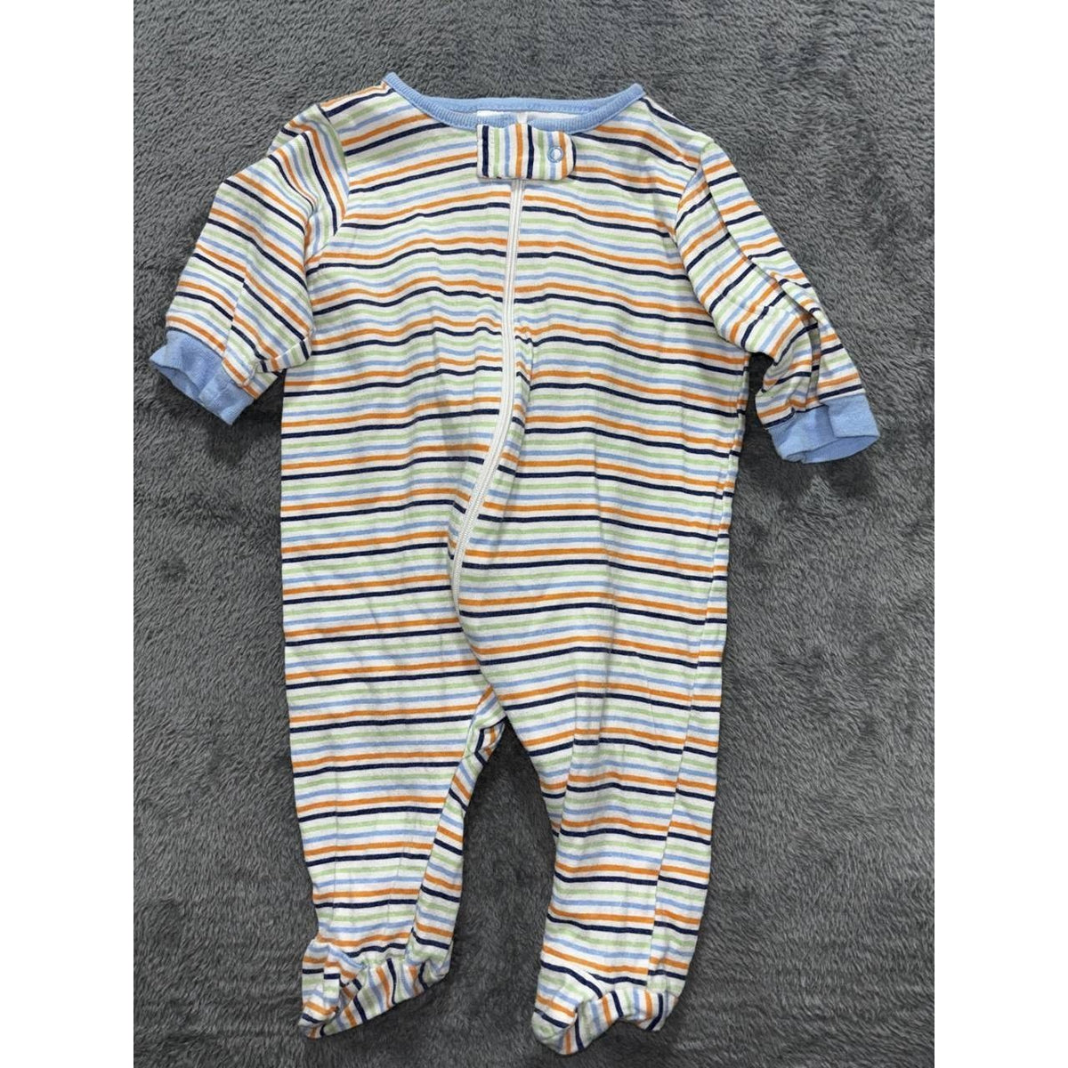 Baby Boy Blue Sleepers Bodysuits Lot 6 Pieces 0-3M, photo 9 of 21