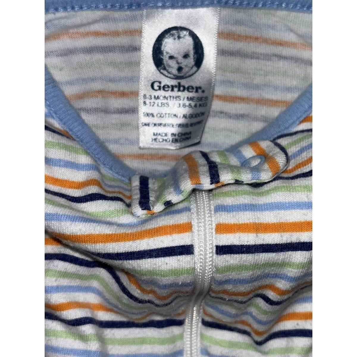 Baby Boy Blue Sleepers Bodysuits Lot 6 Pieces 0-3M, photo 10 of 21