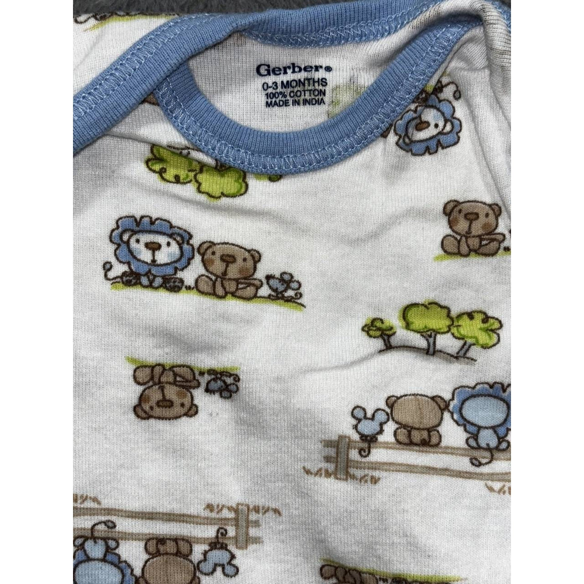 Baby Boy Blue Sleepers Bodysuits Lot 6 Pieces 0-3M, photo 13 of 21