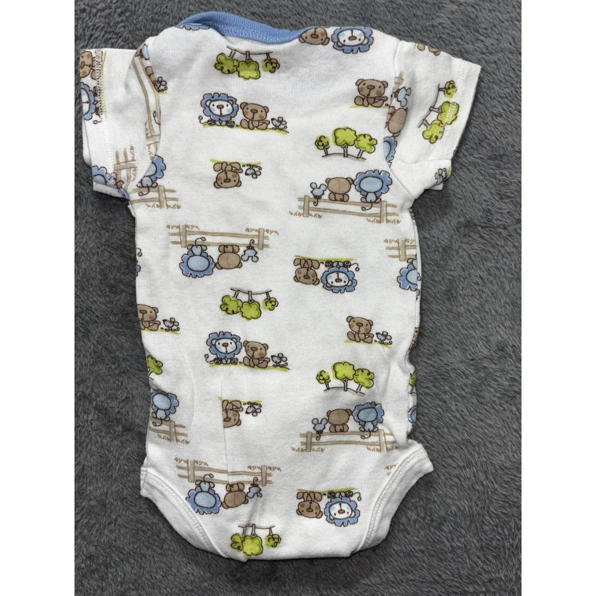 Baby Boy Blue Sleepers Bodysuits Lot 6 Pieces 0-3M, photo 14 of 21
