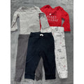 Carter's Baby Red Bodysuits Pants Lot 5 Pieces 18M
