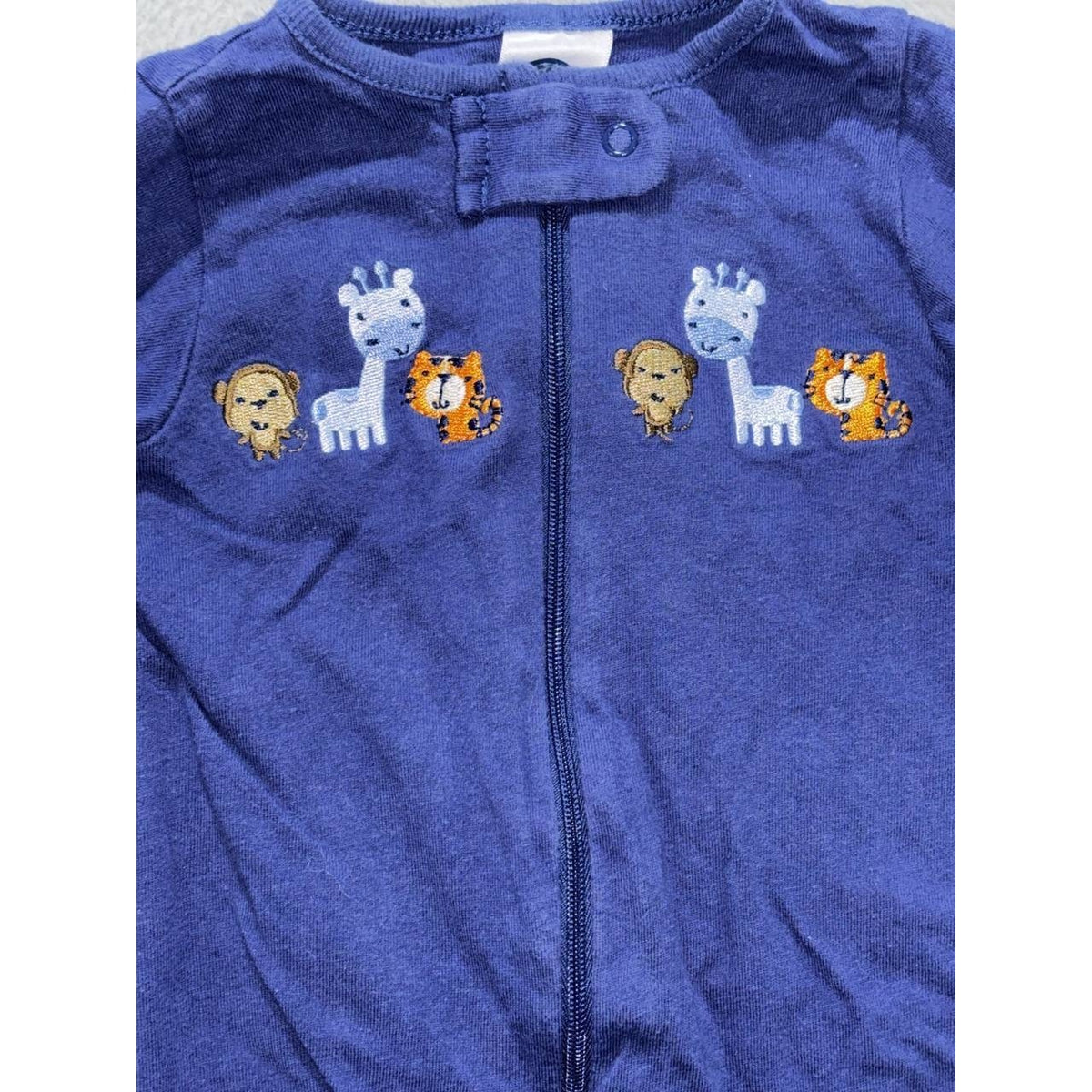Baby Boy Navy Cream Rompers Lot 5 Pieces 0-3M, photo 3 of 19