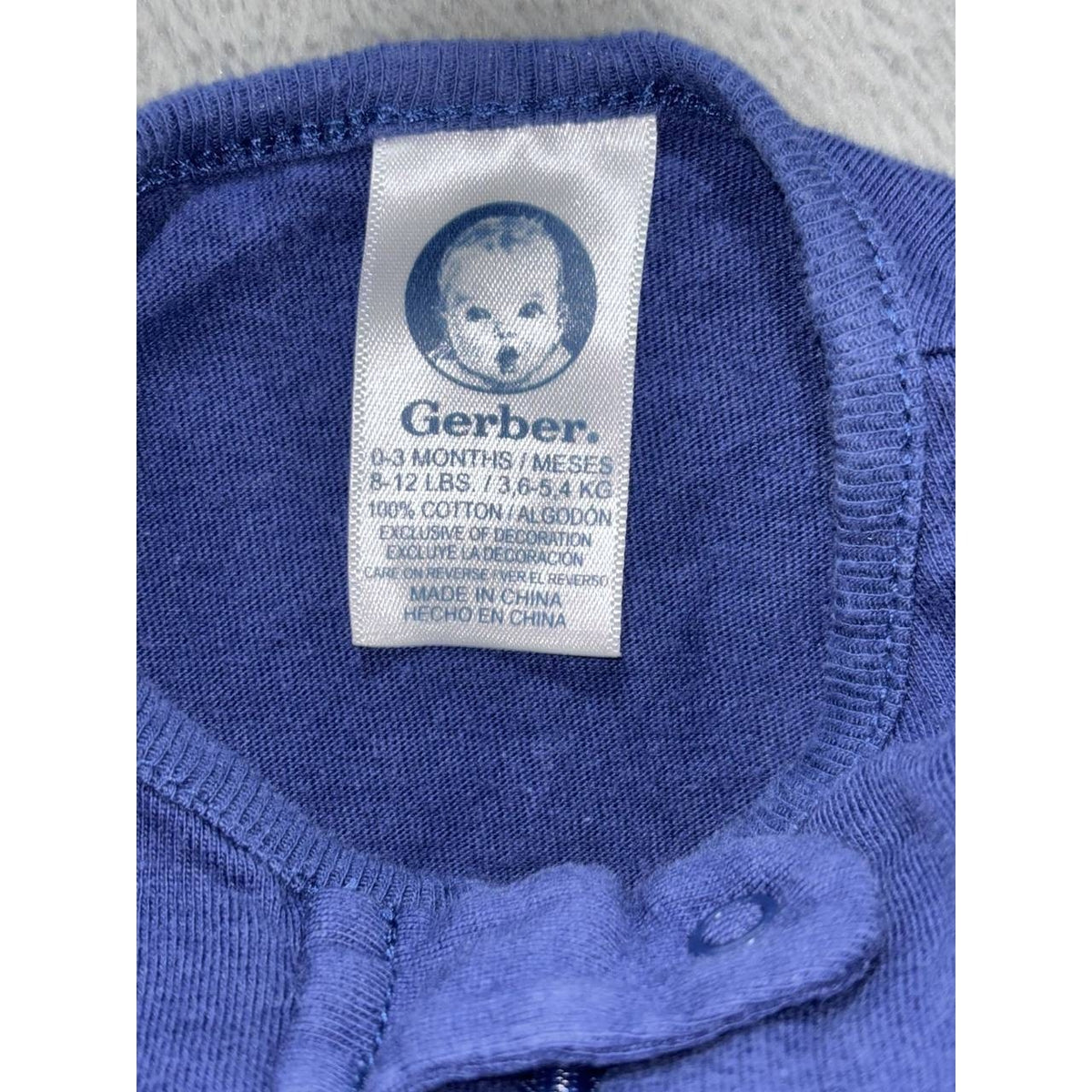 Baby Boy Navy Cream Rompers Lot 5 Pieces 0-3M, photo 4 of 19