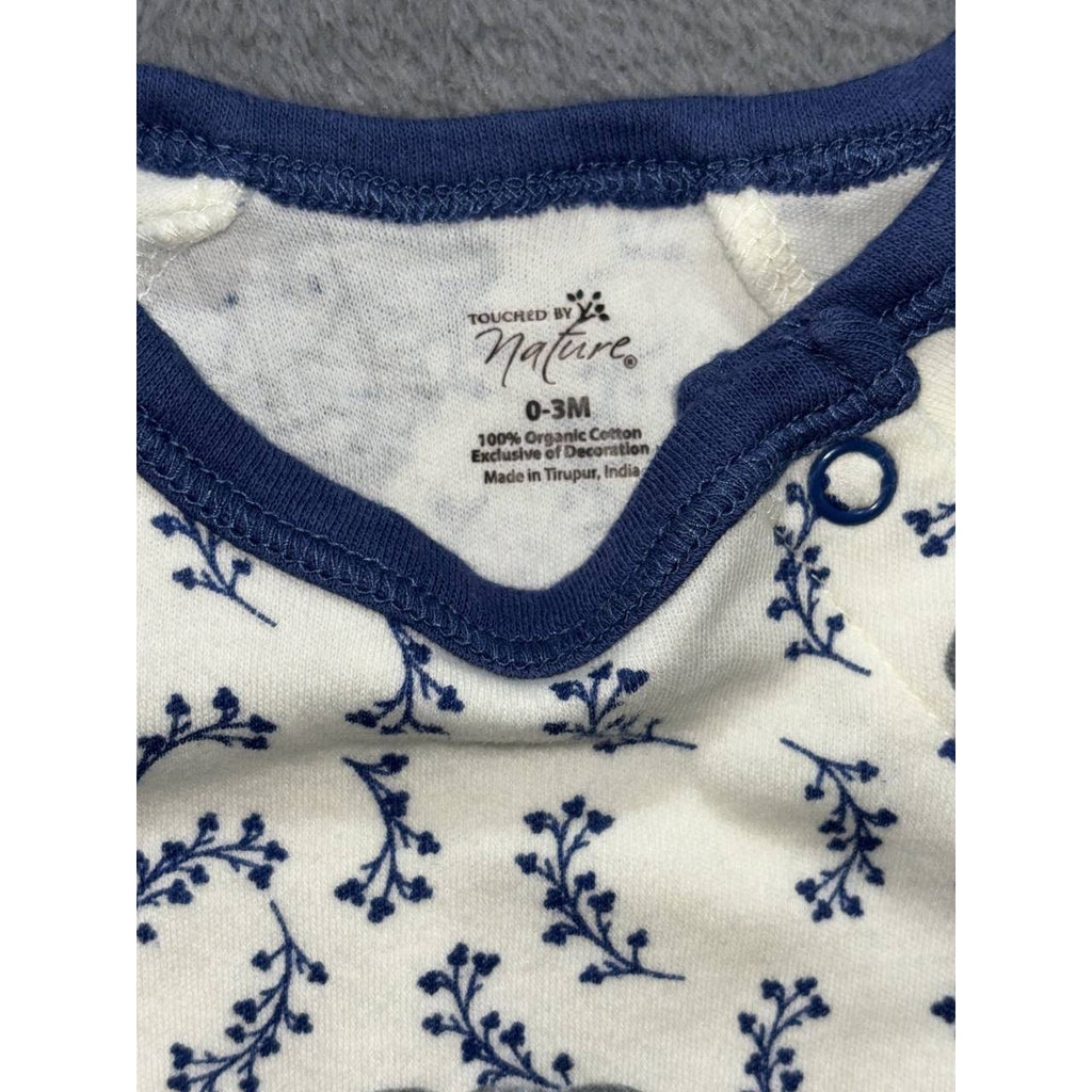 Baby Boy Navy Cream Rompers Lot 5 Pieces 0-3M, photo 11 of 19