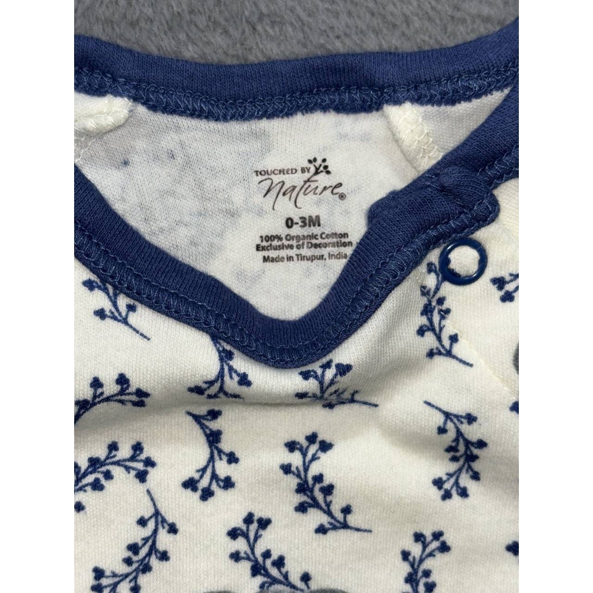 Baby Boy Navy Cream Rompers Lot 5 Pieces 0-3M, photo 11 of 19