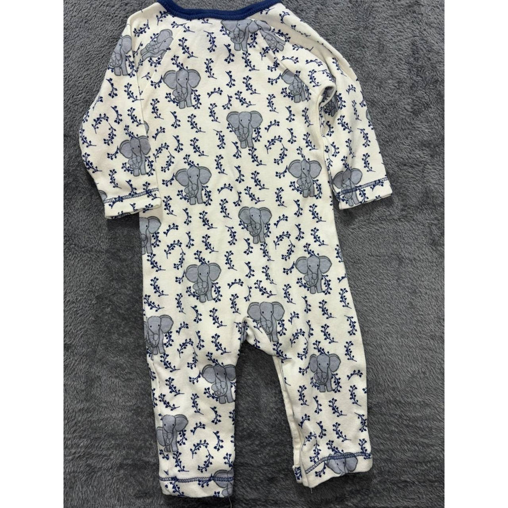 Baby Boy Navy Cream Rompers Lot 5 Pieces 0-3M, photo 12 of 19