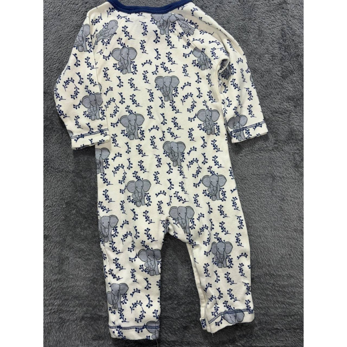 Baby Boy Navy Cream Rompers Lot 5 Pieces 0-3M, photo 12 of 19