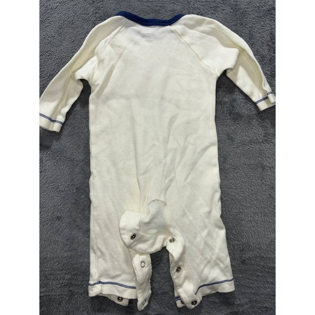 Baby Boy Navy Cream Rompers Lot 5 Pieces 0-3M, photo 16 of 19