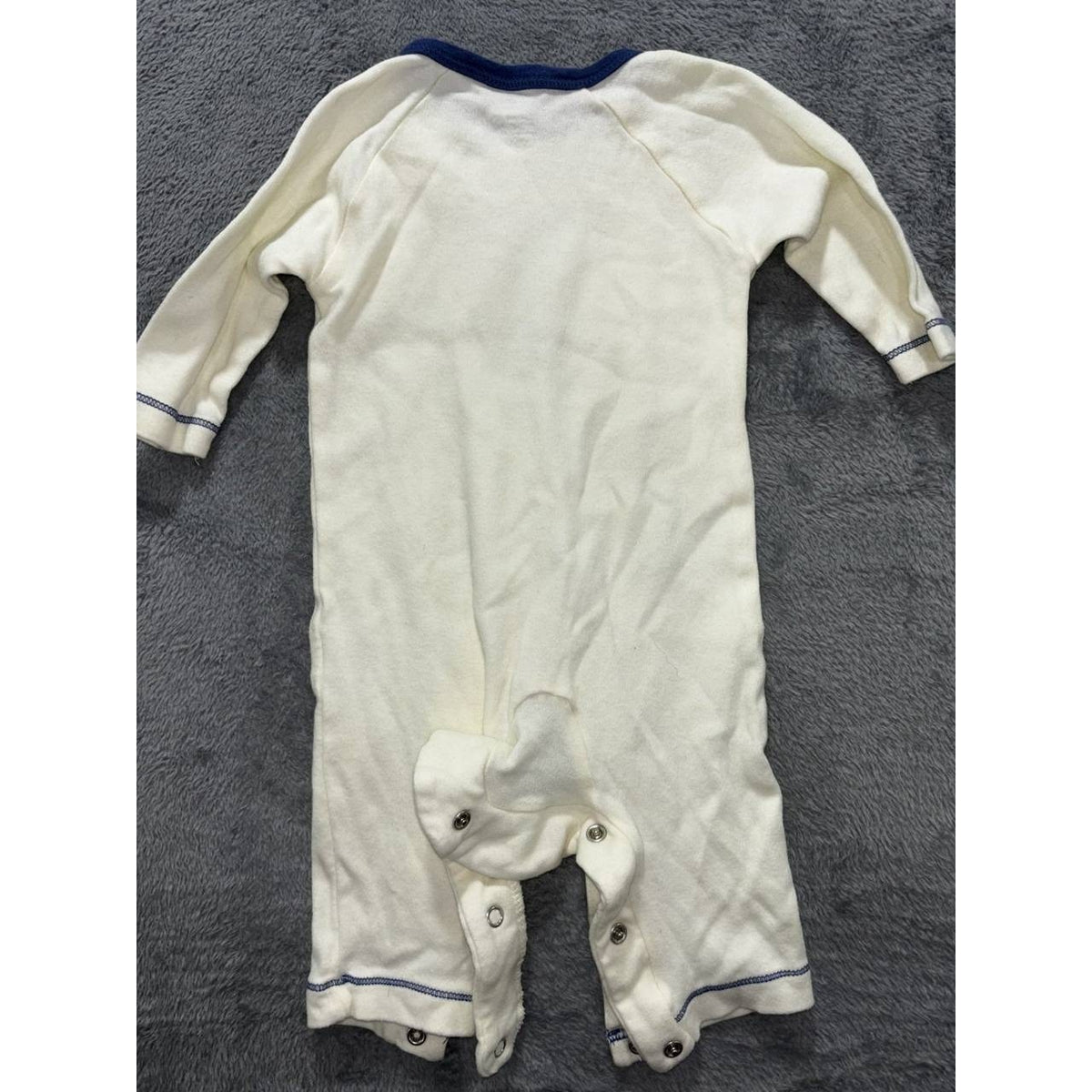 Baby Boy Navy Cream Rompers Lot 5 Pieces 0-3M, photo 16 of 19
