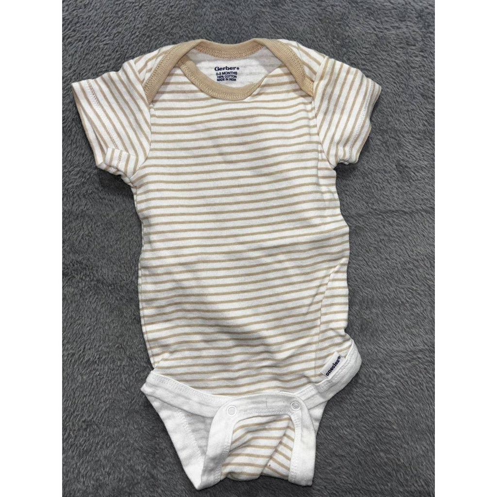 Baby Boy Tan Sleepers Bodysuits Lot 7 Pieces 0-3M, photo 8 of 21