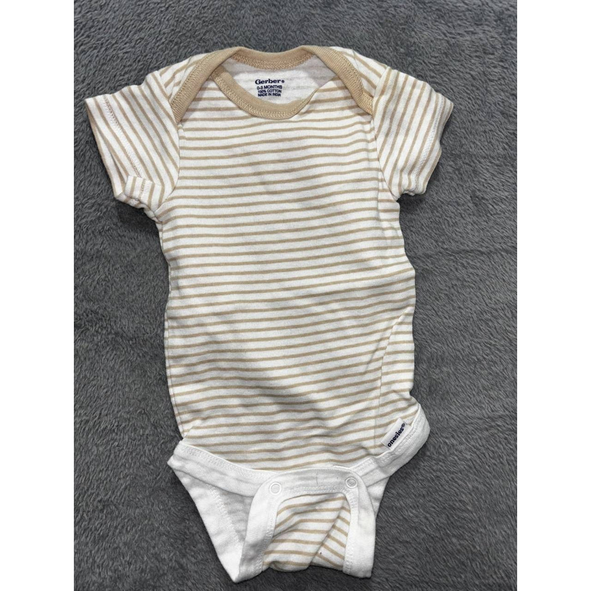 Baby Boy Tan Sleepers Bodysuits Lot 7 Pieces 0-3M, photo 8 of 21